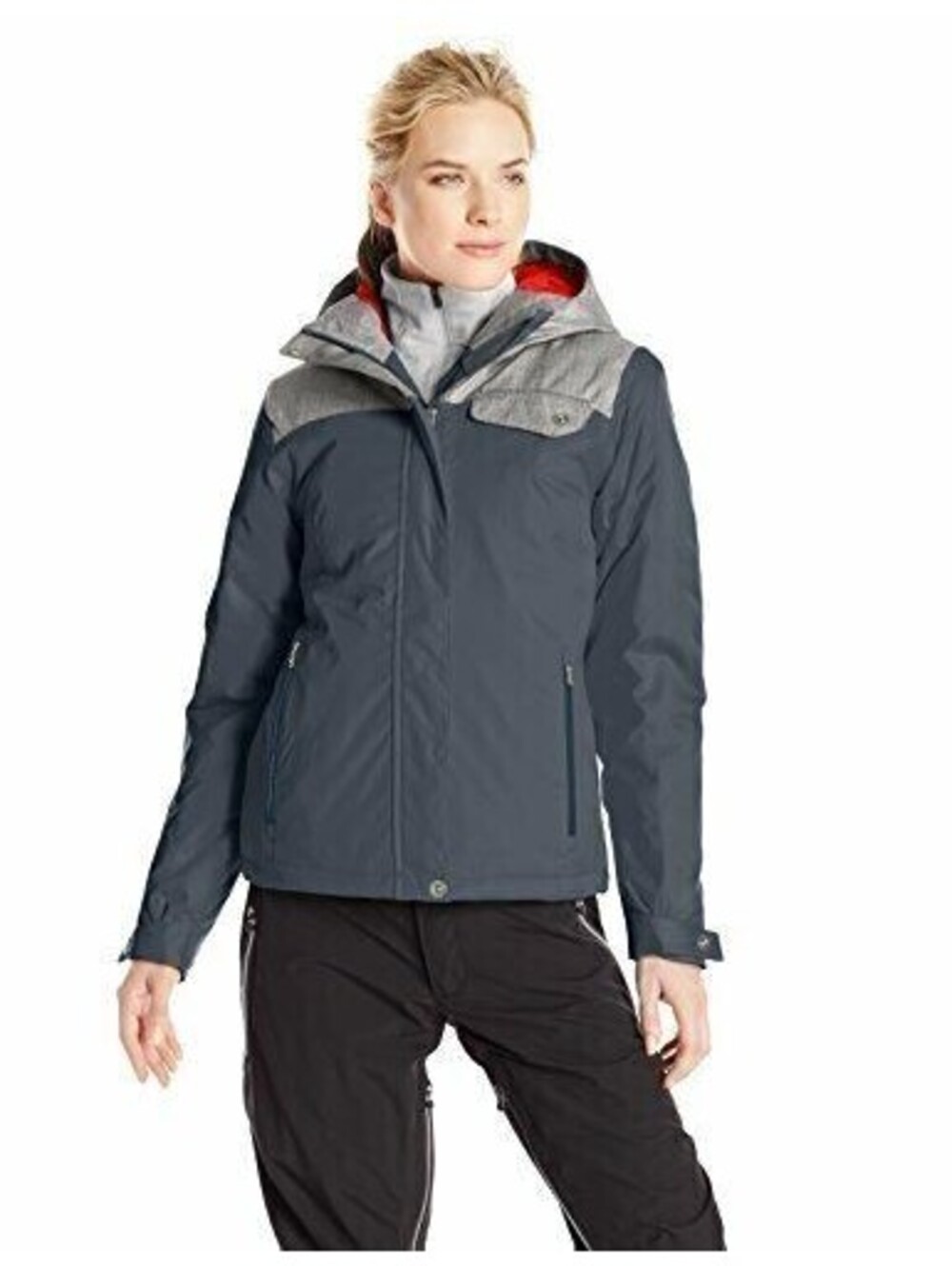 Spyder Sojourn Winter Jacket Ski Coat Thinsulate Womens 6 Small Gray Hood Winter